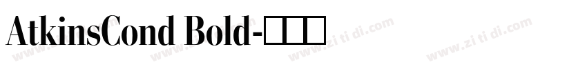 AtkinsCond Bold字体转换 AtkinsCond Bold字体转换